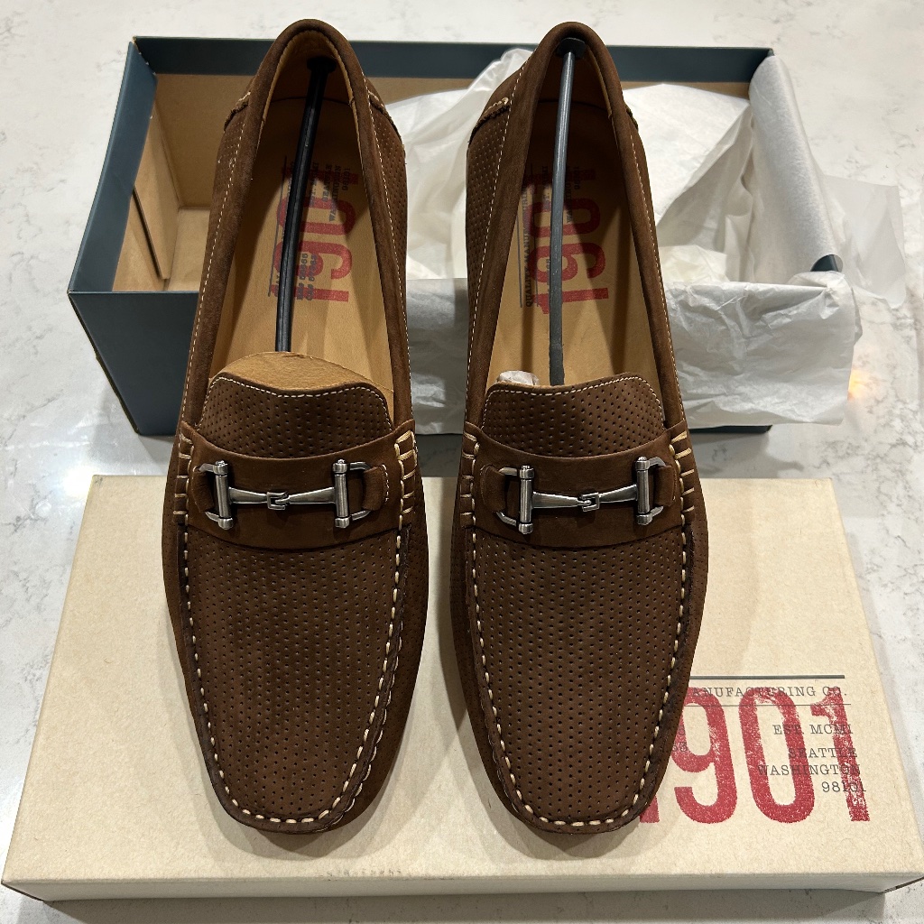 Men’s Shoes Johnston & Murphy 1901 Brown Suede Loafers | Size 12m | New In Box